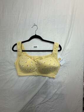 Daisy Bra Women's Floral Print Snap Front Closure Wireless Comfort Bra 2XL